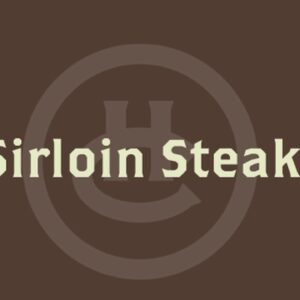 sirloin steak text